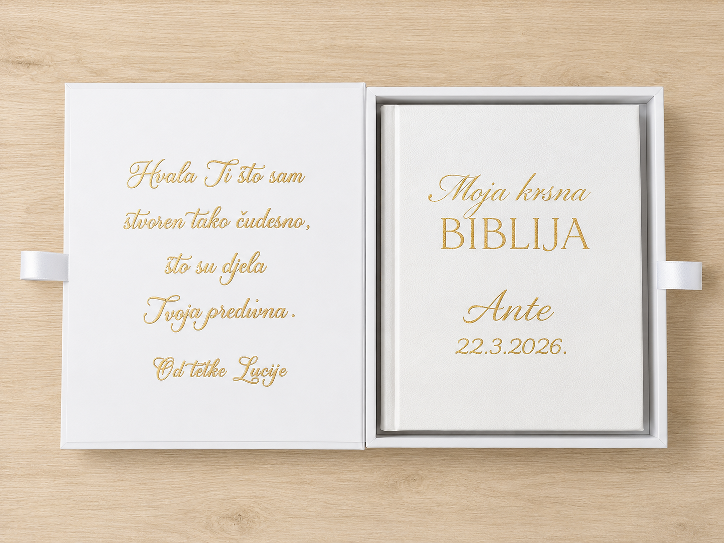 Personalizirane Biblije za krštenje - primjer 3 - Personalizirane Biblije za krštenje
