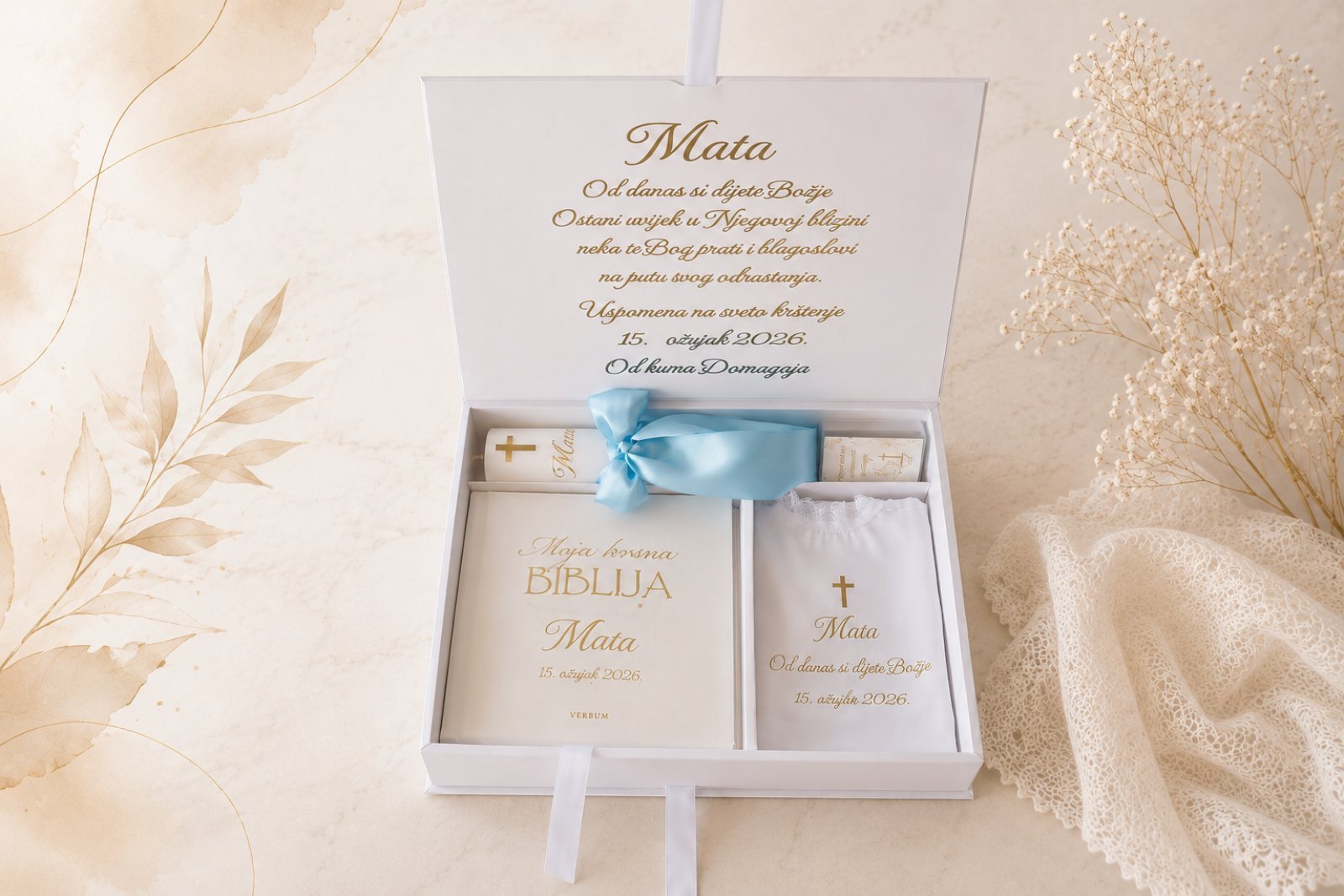 Personalizirane krsne košuljice - primjer 18 - Personalizirane krsne košuljice
