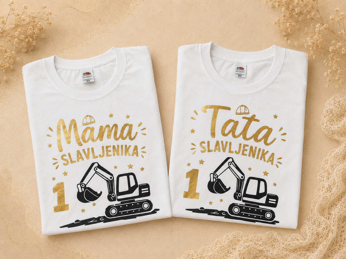 Komplet majica mama i tata - Personalizirani tisak na majice