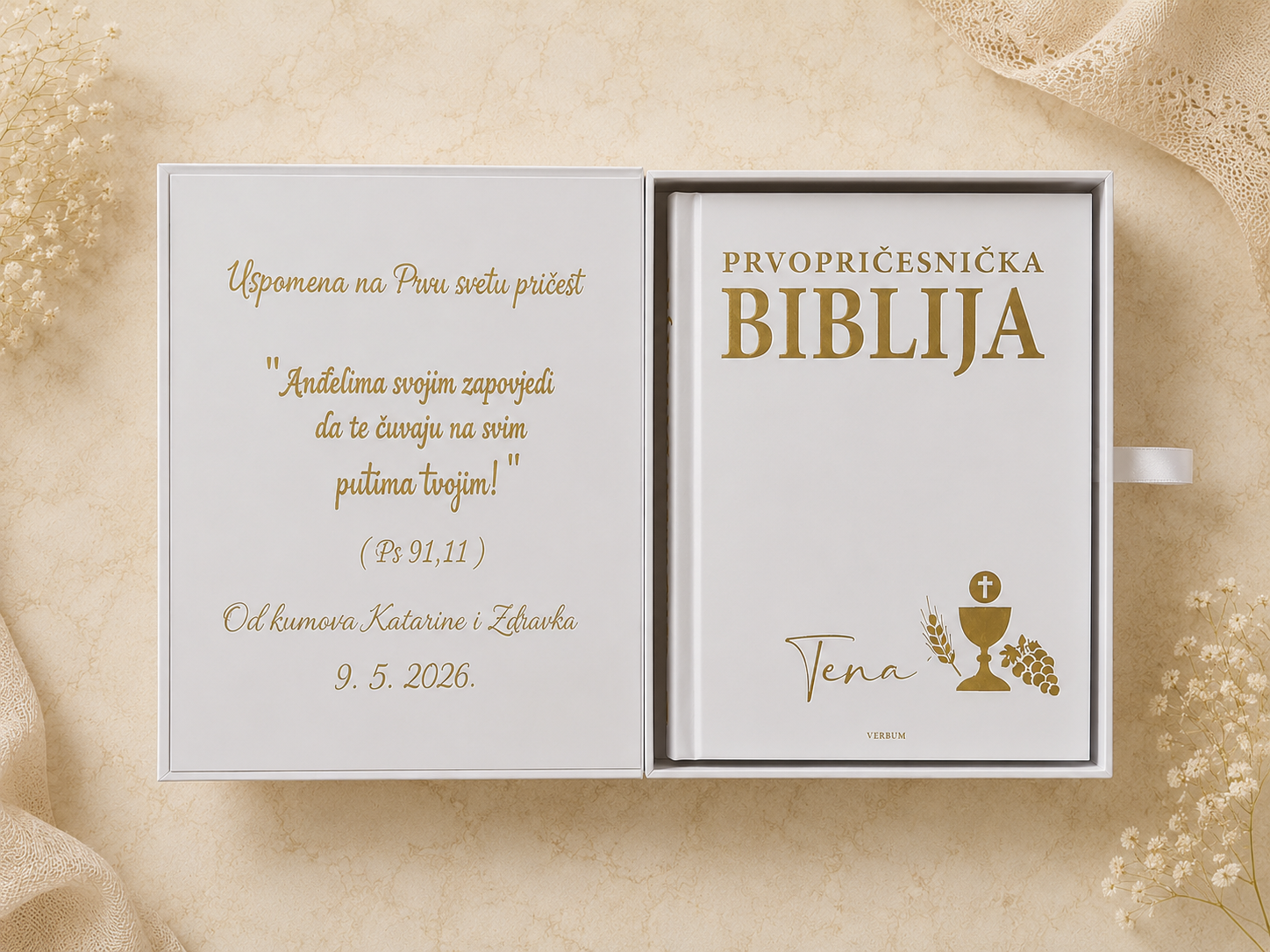 Prvopričesnička Biblija u kutiji Mali Anđeli