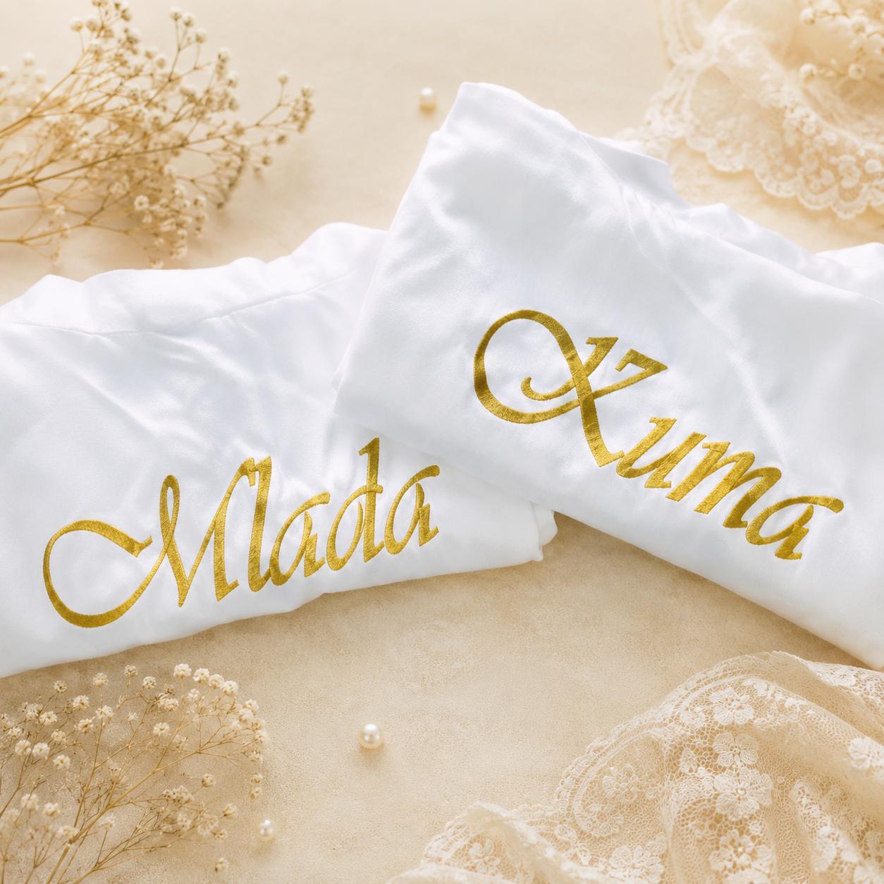 Satenski ogrtač mlada/kuma - Personalizirani proizvodi za vjenčanja